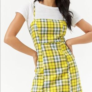 Clueless Style Yellow Plaid Dress 💛 Forever 21